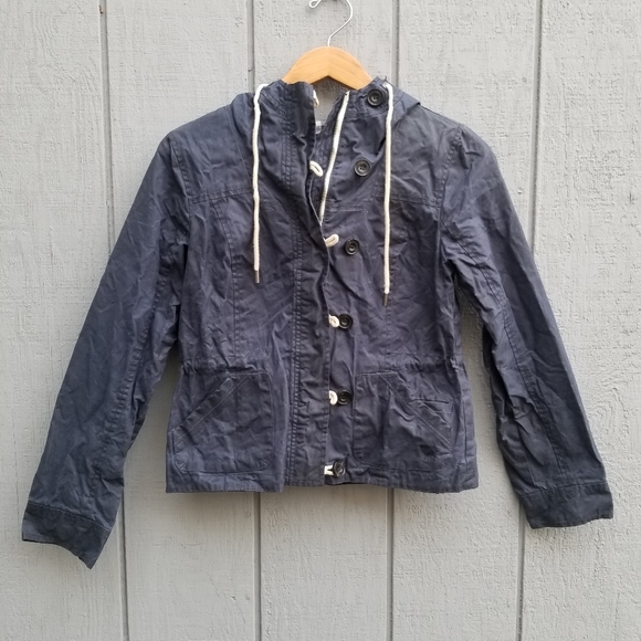 Abercrombie & Fitch Jackets & Blazers - Abercrombie & Fitch Navy Rain Jacket